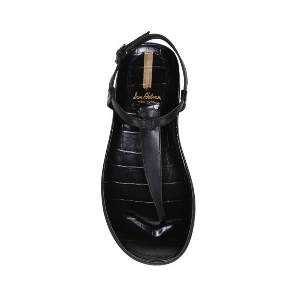 Sam Edelman New York Black Leather Naomi Sandal Woman's 9.5 New